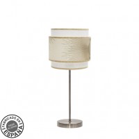 Distribuidor - Lâmpadas Diversas | Sobre Mesas Moderno | SOBREMESA NEPAL 1XE27 CUERO/BLANCO/ORO 45X18X18 CM Ref: 227871014